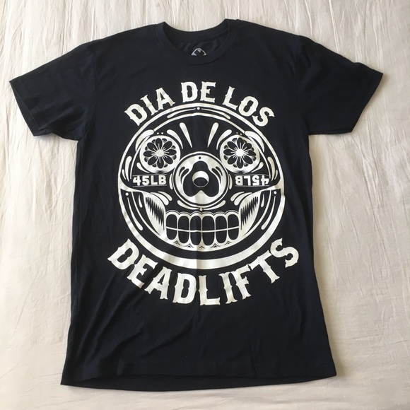 NWOT Dia de los deadlifts - White on Black Men’s Small - Picture 1 of 3